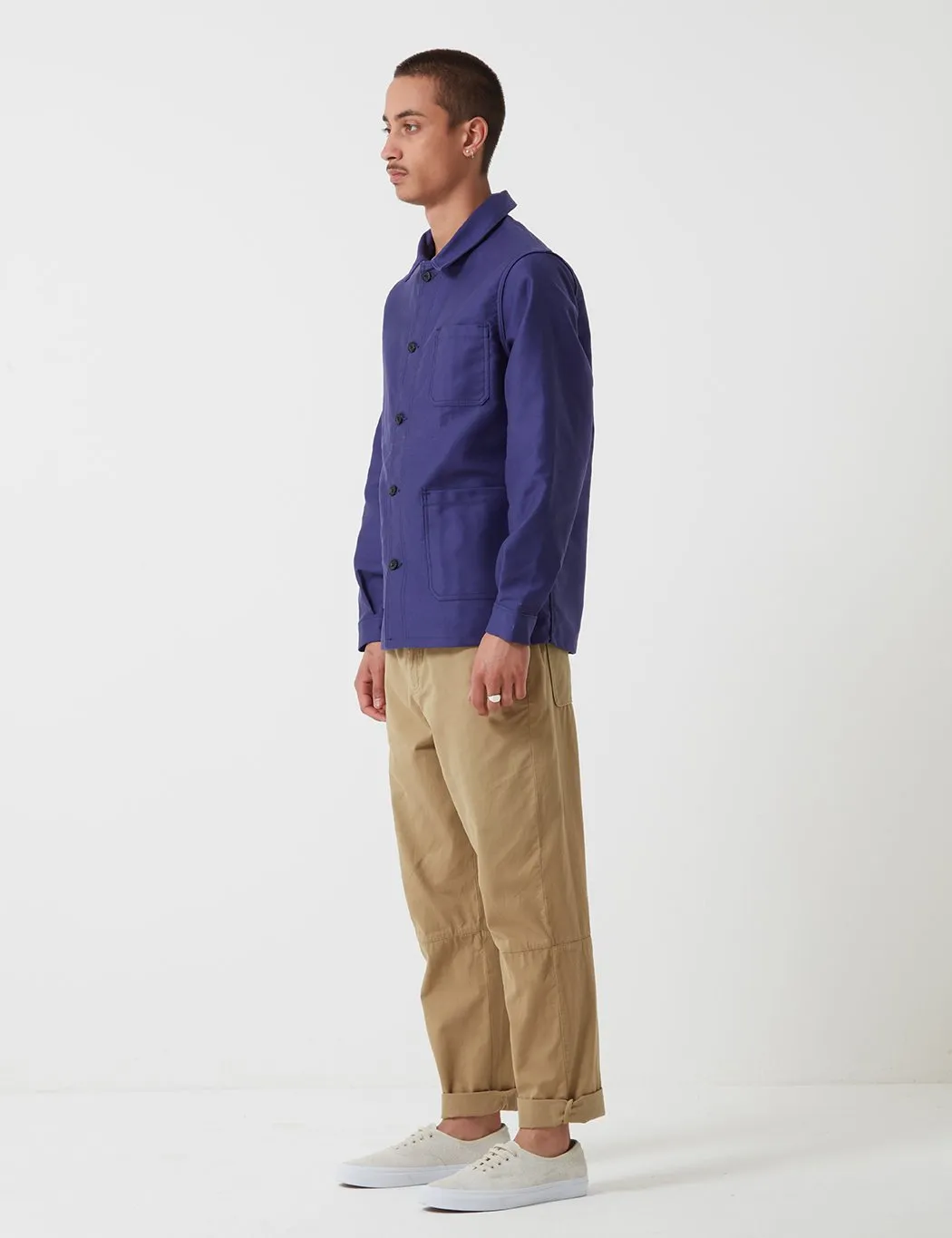 Le Laboureur Moleskin Work Jacket - Navy Blue