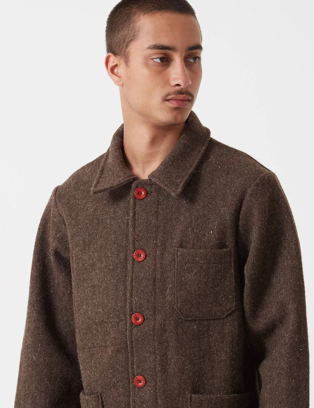 Le Laboureur Wool Work Jacket - Brown