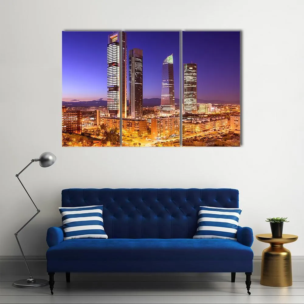 Madrid Financial District Skyline Canvas Wall Art