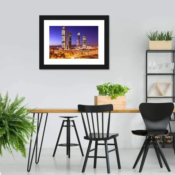 Madrid Financial District Skyline Canvas Wall Art