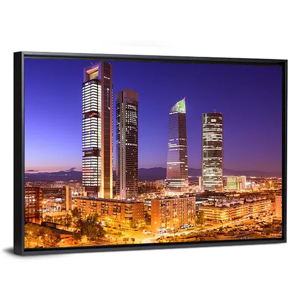 Madrid Financial District Skyline Canvas Wall Art