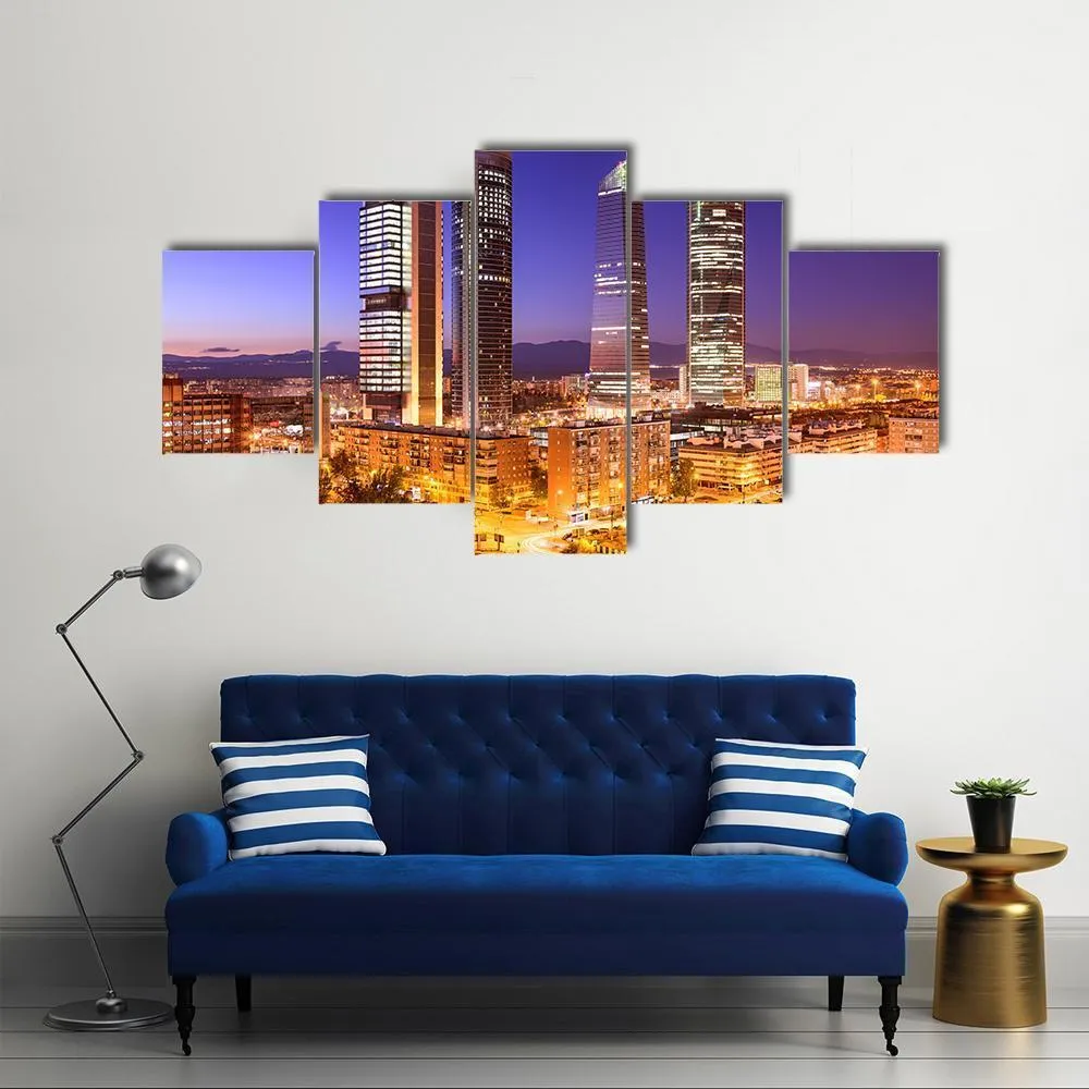 Madrid Financial District Skyline Canvas Wall Art