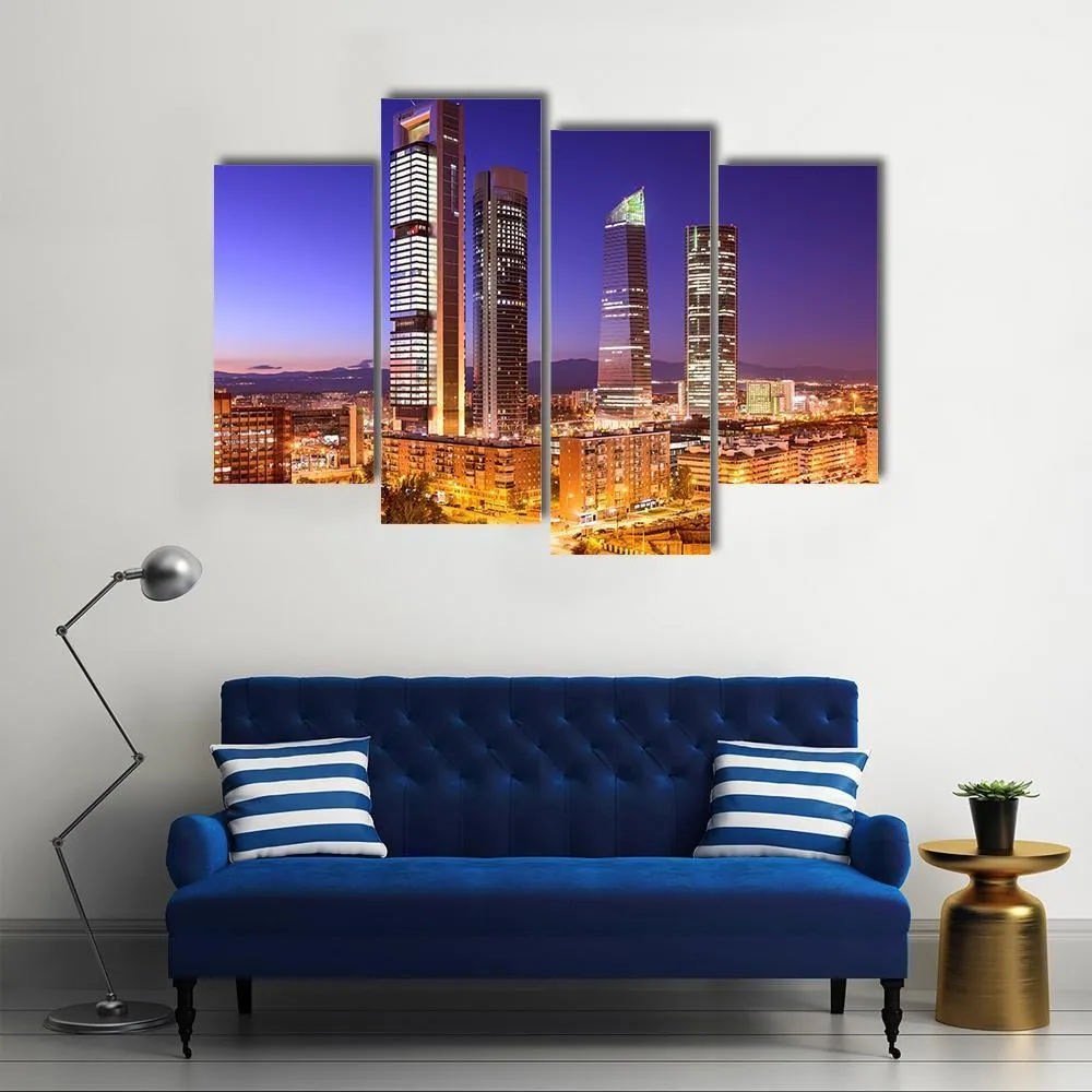 Madrid Financial District Skyline Canvas Wall Art