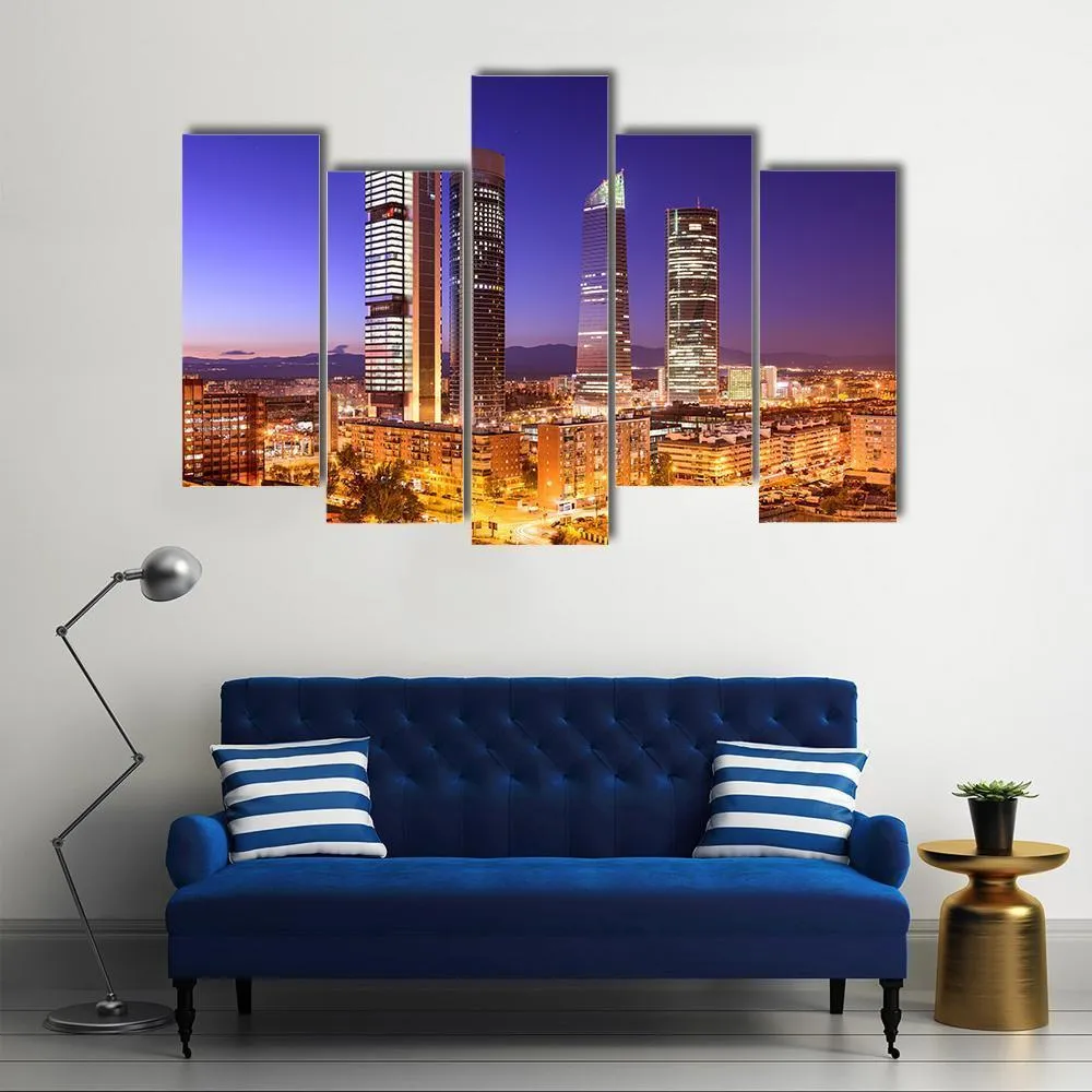 Madrid Financial District Skyline Canvas Wall Art