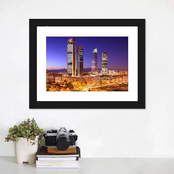 Madrid Financial District Skyline Canvas Wall Art