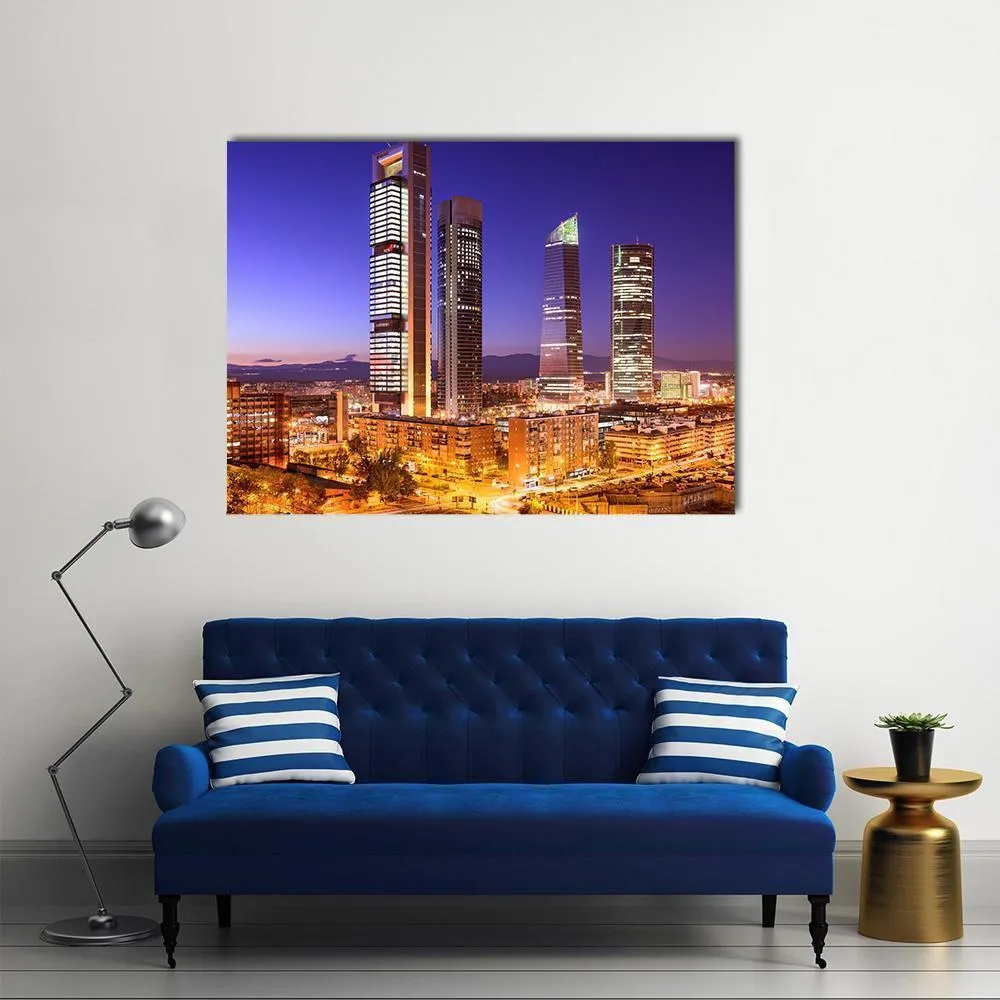 Madrid Financial District Skyline Canvas Wall Art