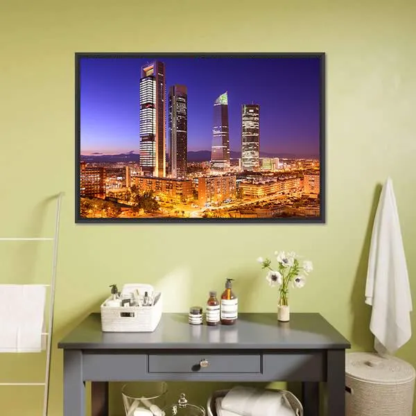 Madrid Financial District Skyline Canvas Wall Art