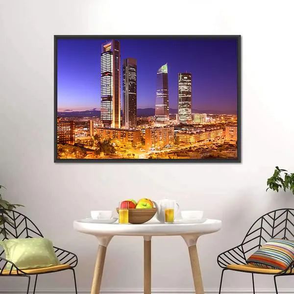 Madrid Financial District Skyline Canvas Wall Art