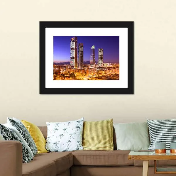 Madrid Financial District Skyline Canvas Wall Art