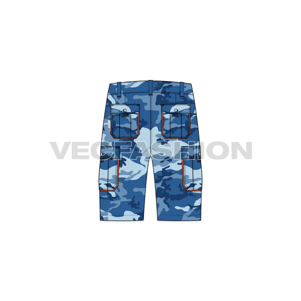 Mens Camo Cargo Shorts