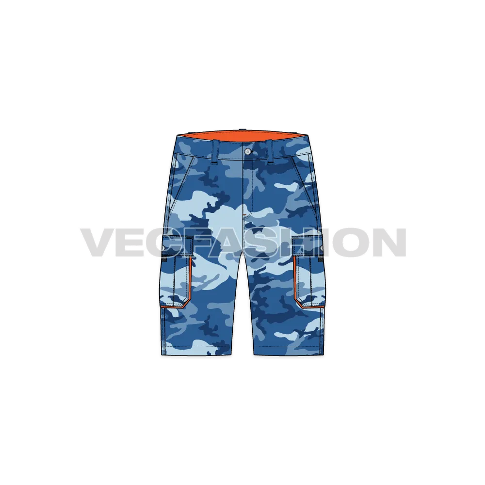 Mens Camo Cargo Shorts