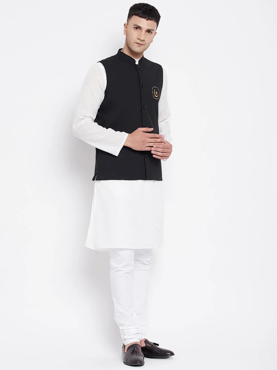 Men's Nehru Jacket With Eid Insignia - Even Apparels