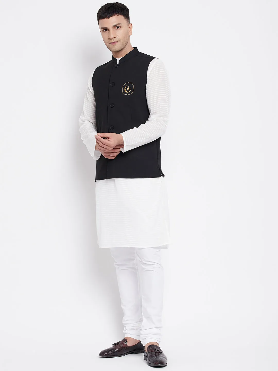 Men's Nehru Jacket With Eid Insignia - Even Apparels