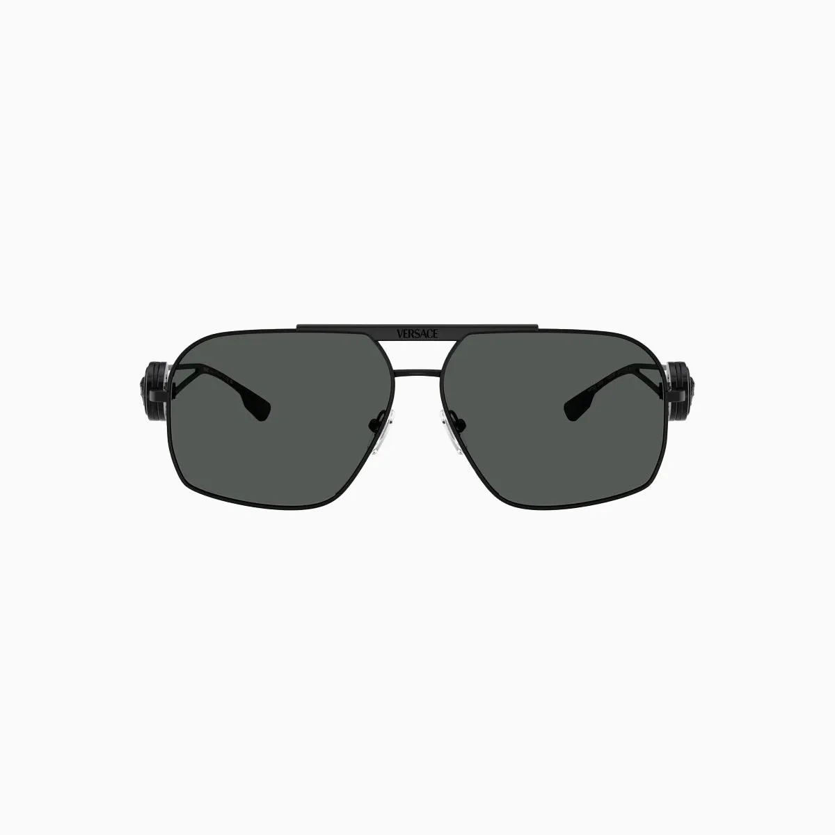 Men's Versace Matte Black Dark Grey Sunglasses