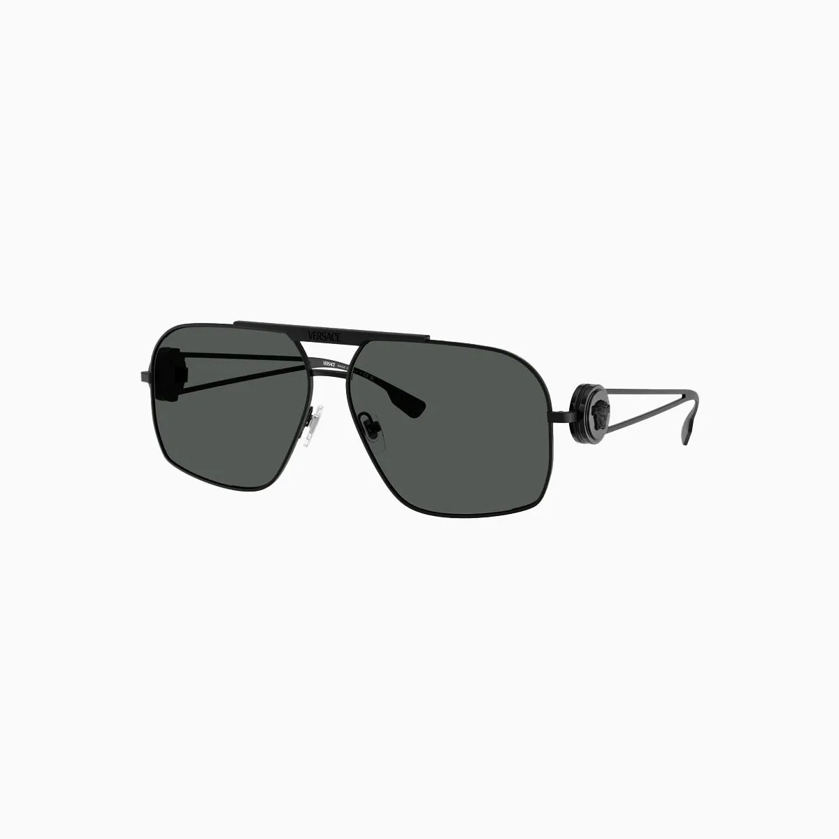 Men's Versace Matte Black Dark Grey Sunglasses