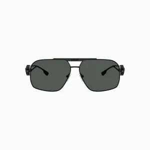 Men's Versace Matte Black Dark Grey Sunglasses