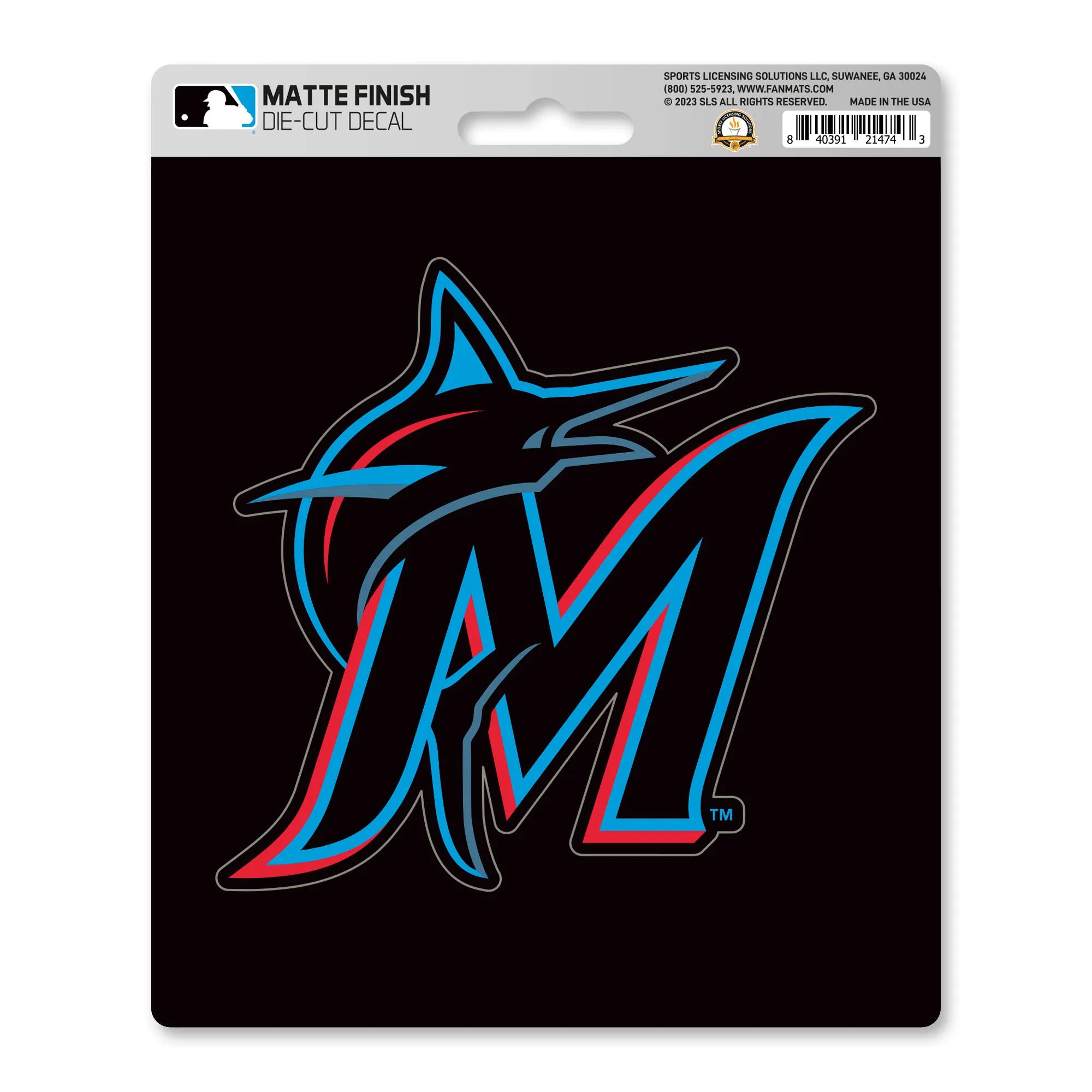 Miami Marlins Matte Decal Sticker