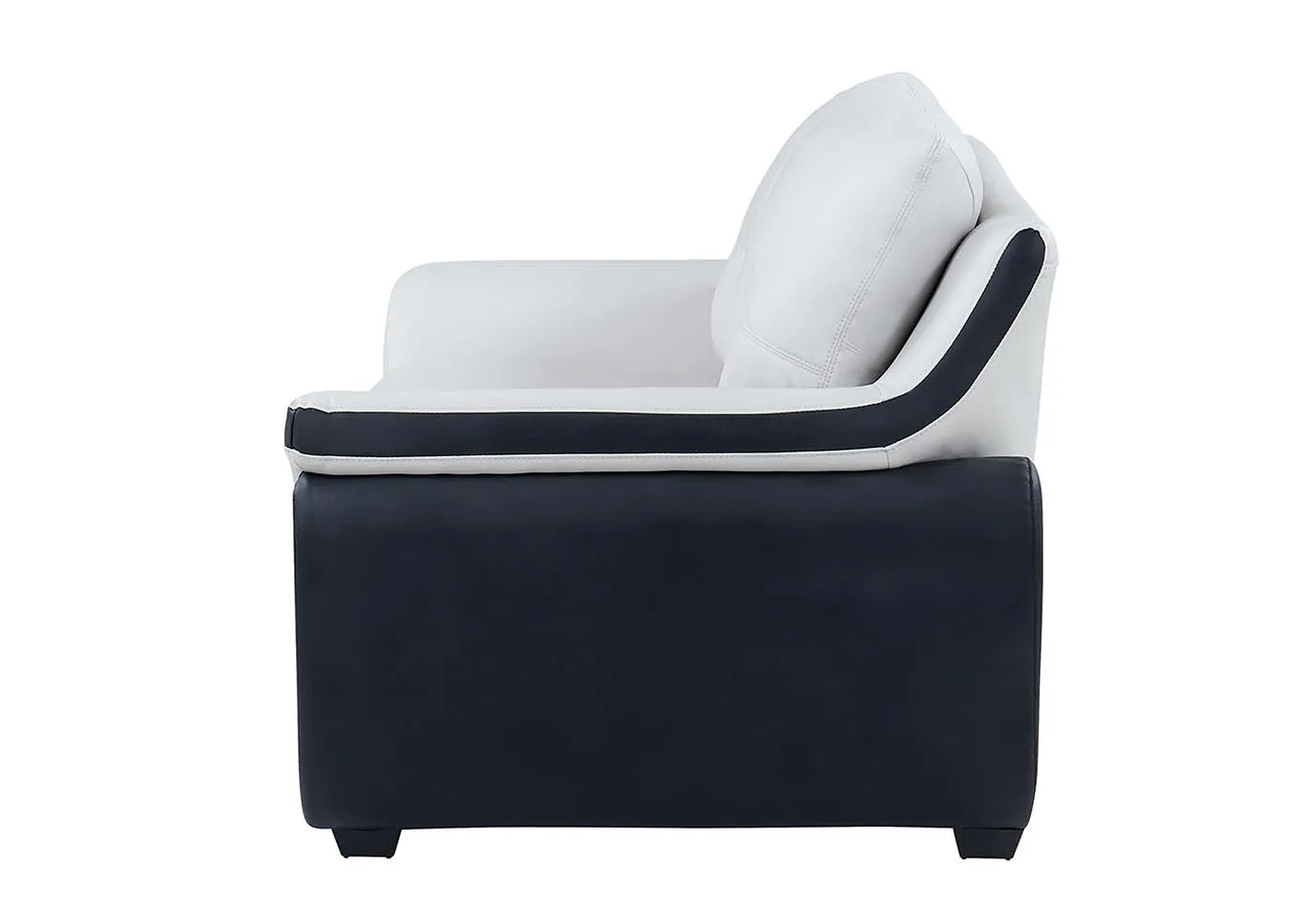 Natalie Light Grey/Black Loveseat