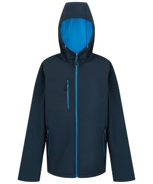 Navy/French Blue - Navigate 2-layer hooded softshell jacket