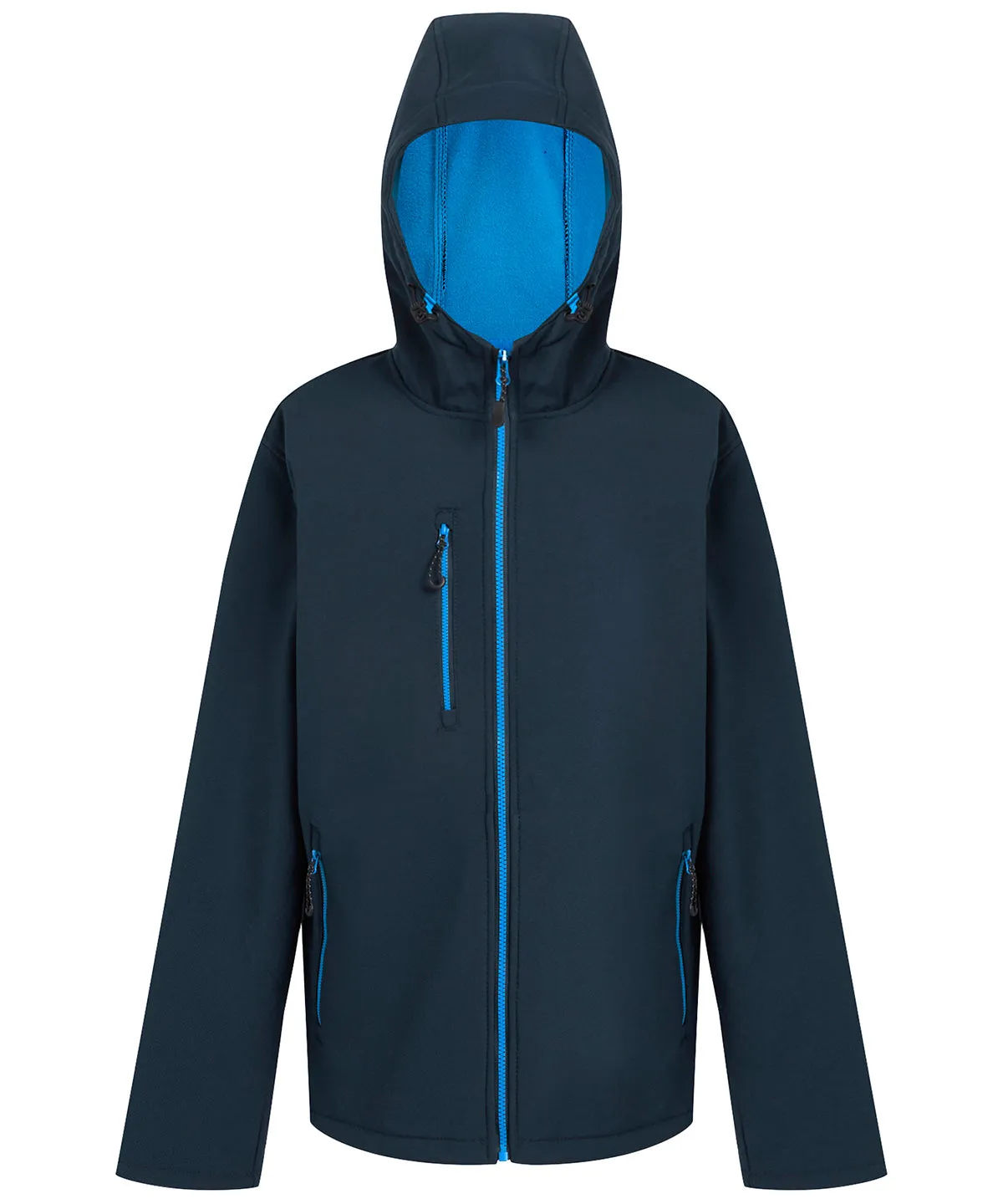 Navy/French Blue - Navigate 2-layer hooded softshell jacket