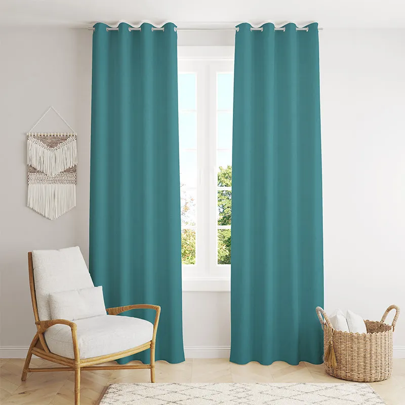 Nisha Blackout Curtain - Aqua