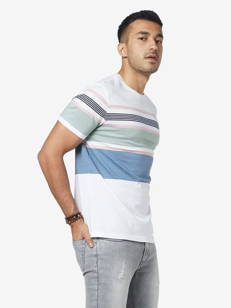 Nuon Multicolour Striped Slim-Fit T-Shirt