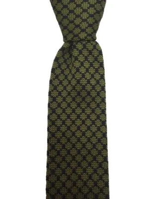 Olive Green Men's Knit Necktie