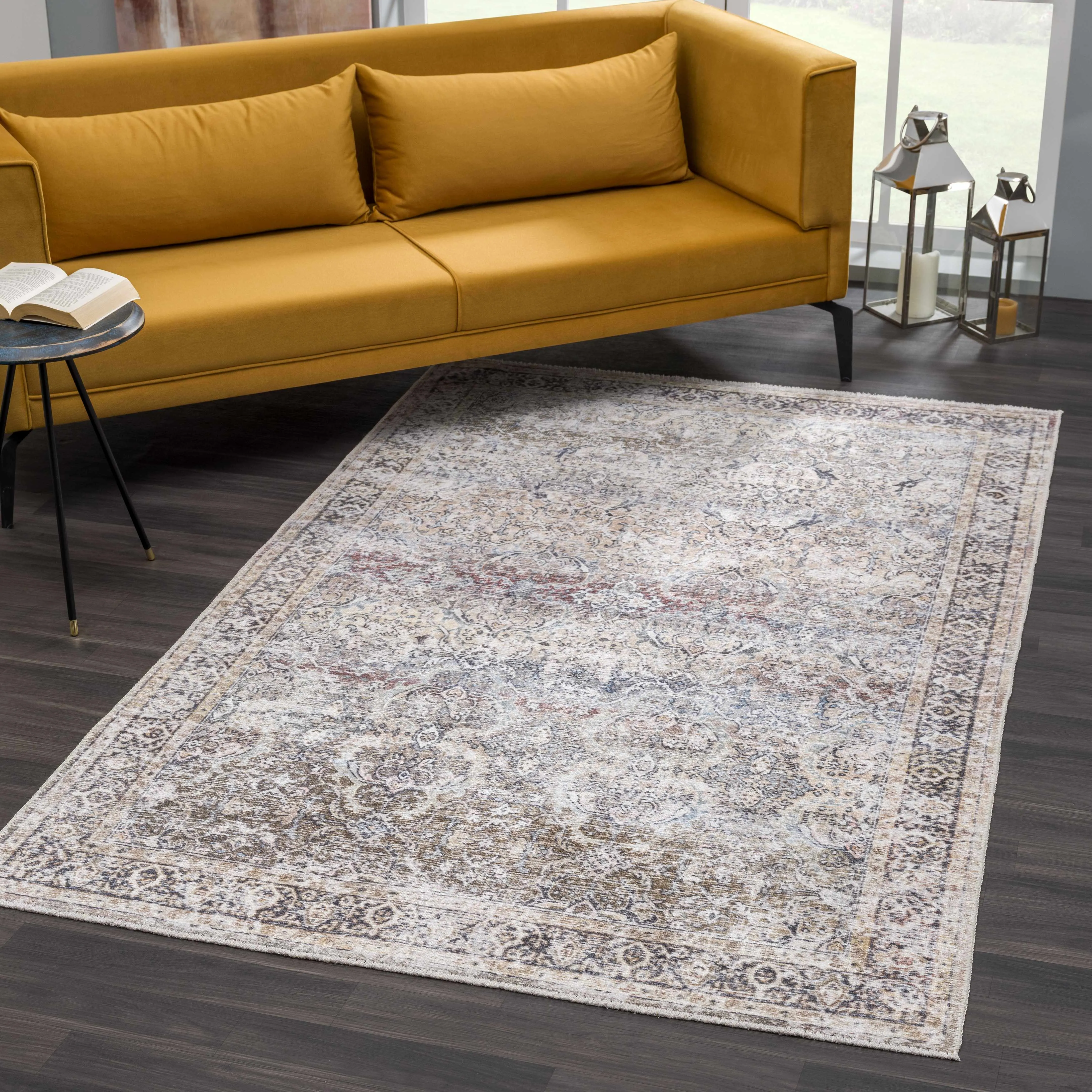 Olive Holi-2304 Washable Area Rug