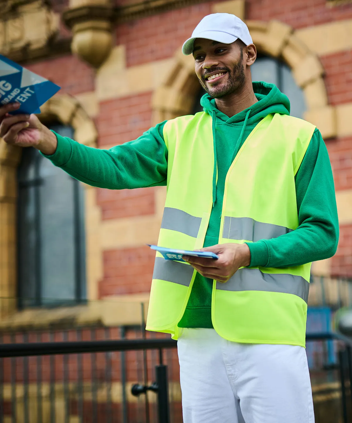 Orange - Pro hi-vis two-band easy print vest