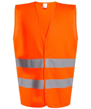 Orange - Pro hi-vis two-band easy print vest