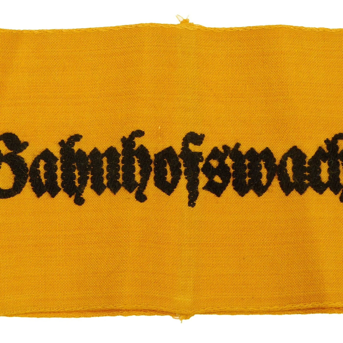 Original German WWII Embroidered Railway Station Guards Armband - Bahnhofswache