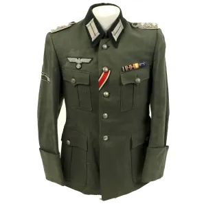 Original German WWII Named Heer Colonel's Waffenrock Tunic with Tank Destruction Badge