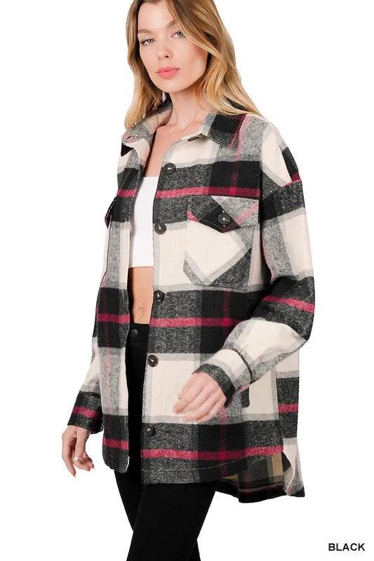 Oversized Yarn Dyed Plaid Shacket