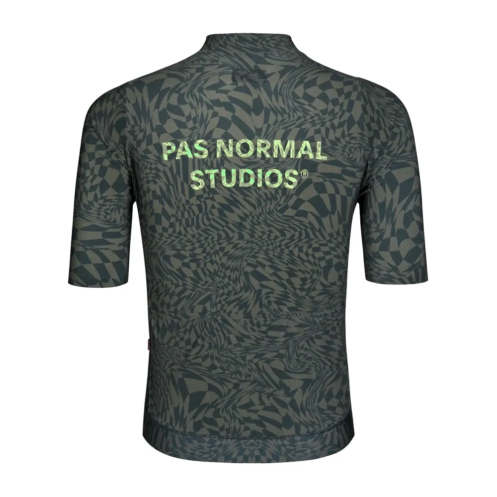 PAS NORMAL STUDIOS Essential Jersey - Check Olive Green