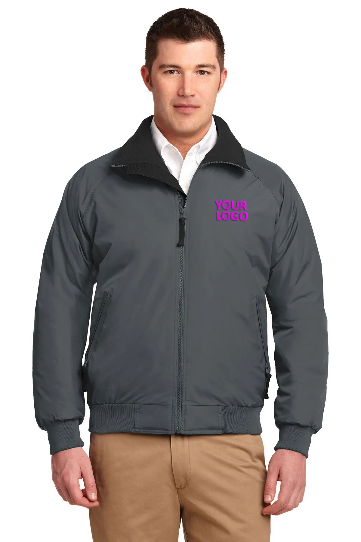 Port Authority Challenger Customized Jackets, Steel Grey/True Black