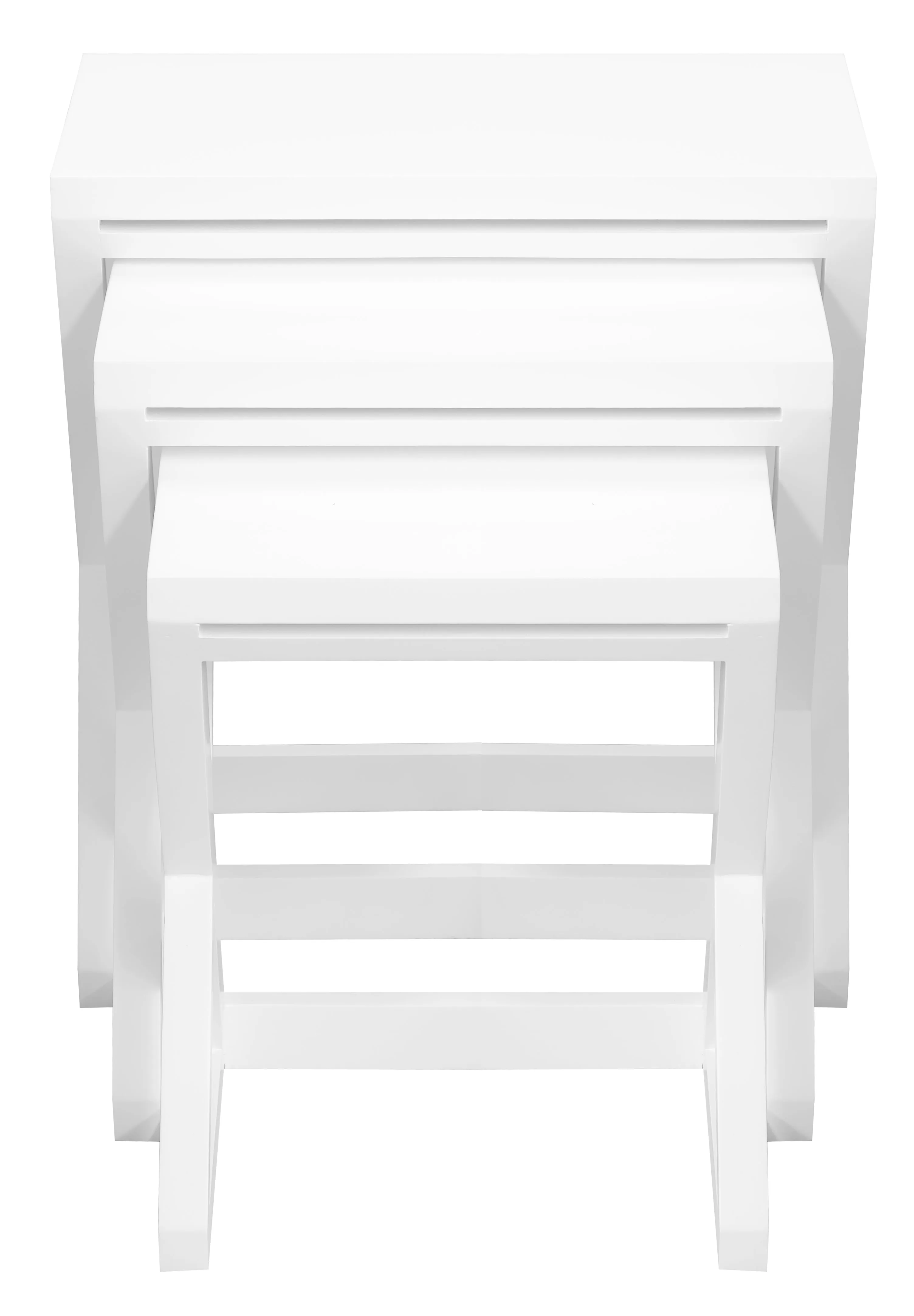 Queen Anne Nesting Table - Set of 3 (White)