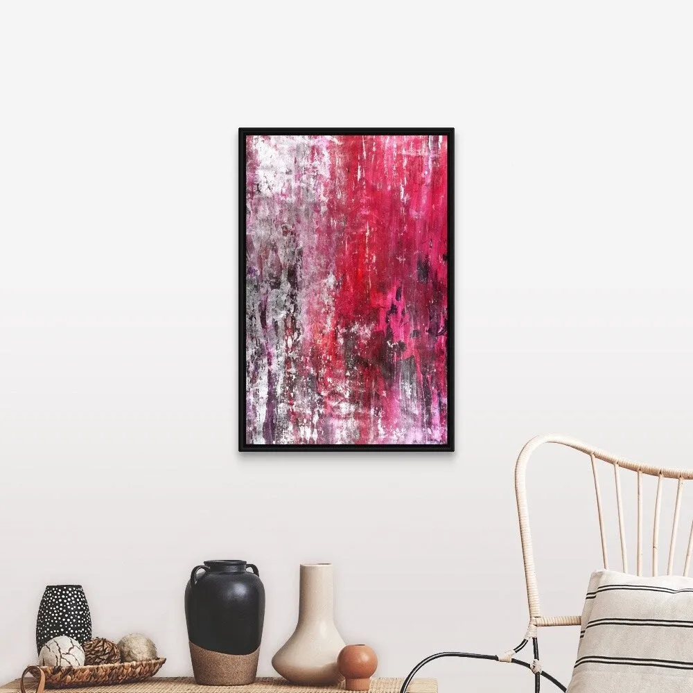 "Amaranthine" Black Float Frame Canvas Art