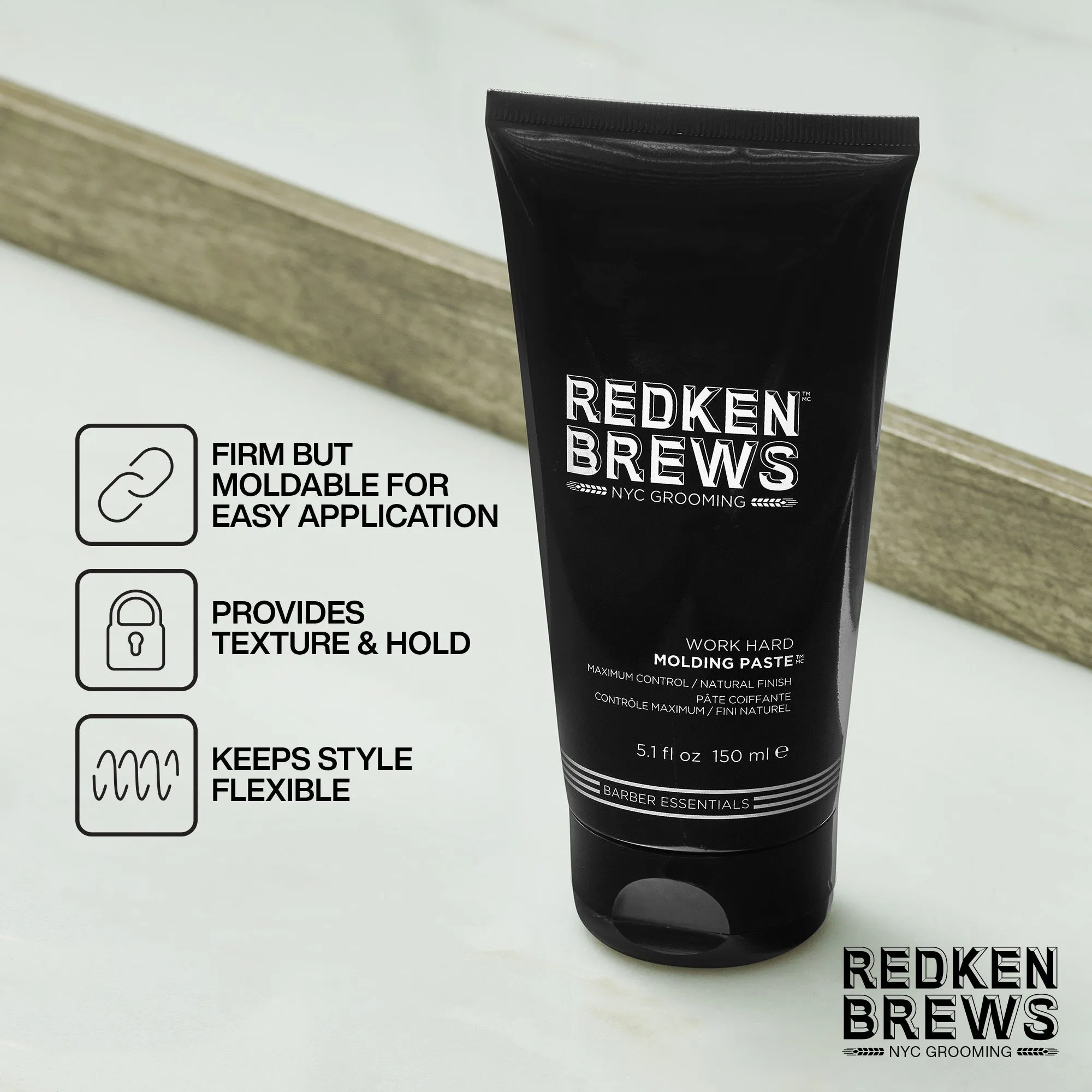 Redken Brews Work Hard Molding Paste 150ml