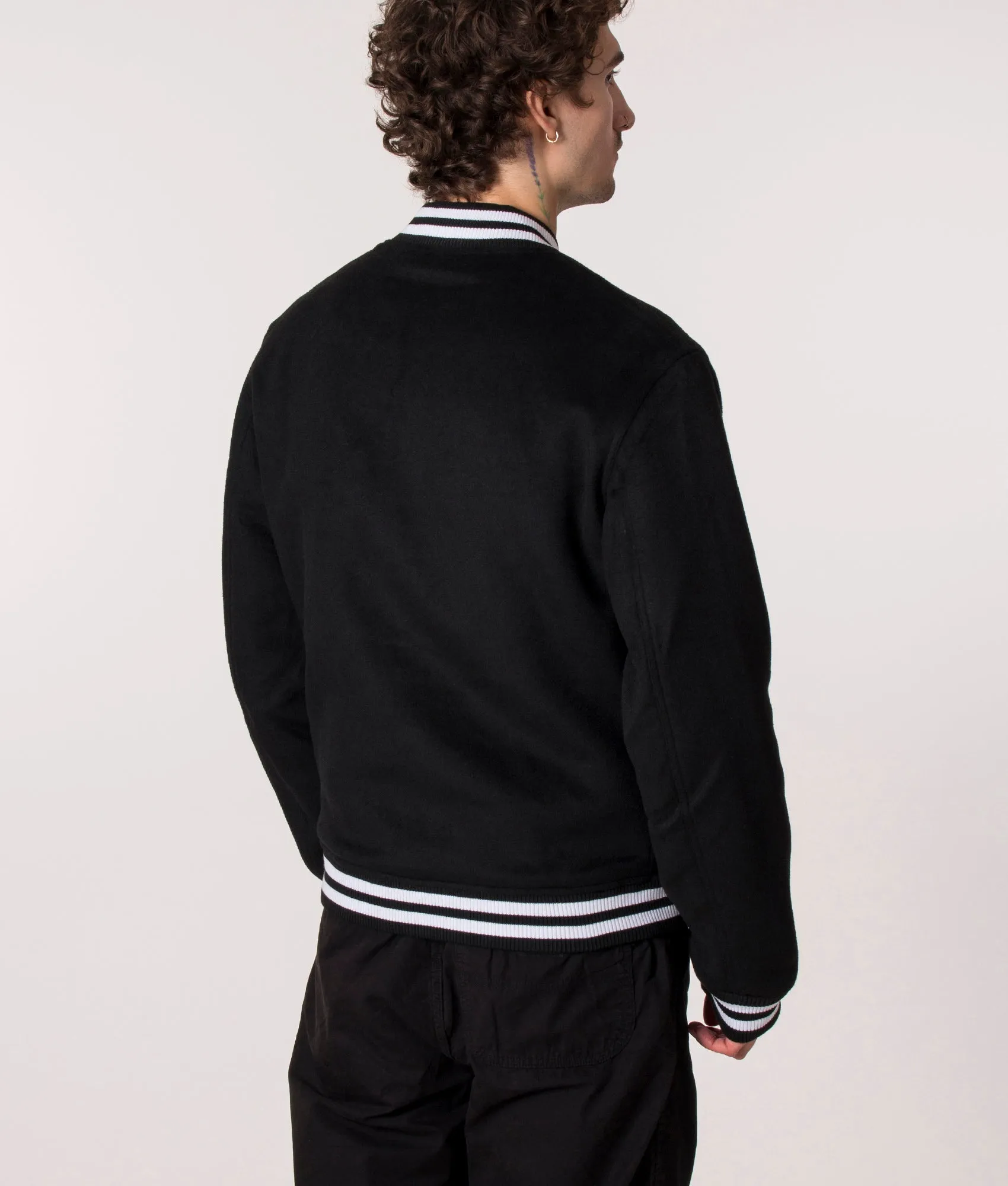 Relaxed Fit Bay Bomber College Jacket