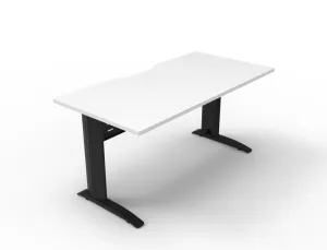 Rline Deluxe Span Straight Desk - Black and White