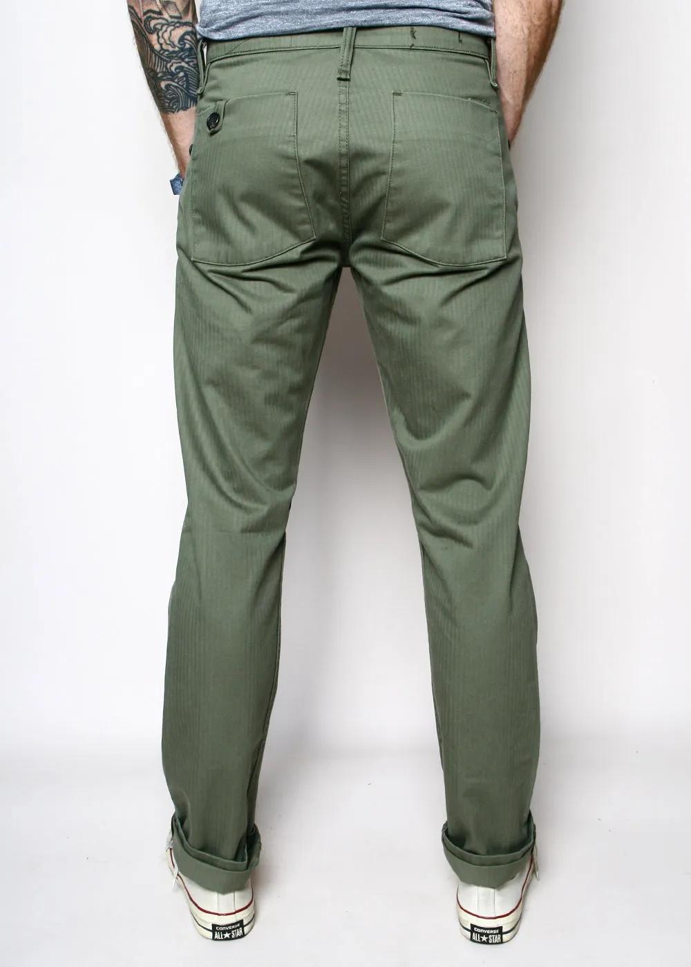 Rogue Territory Work Trousers Olive Herringbone