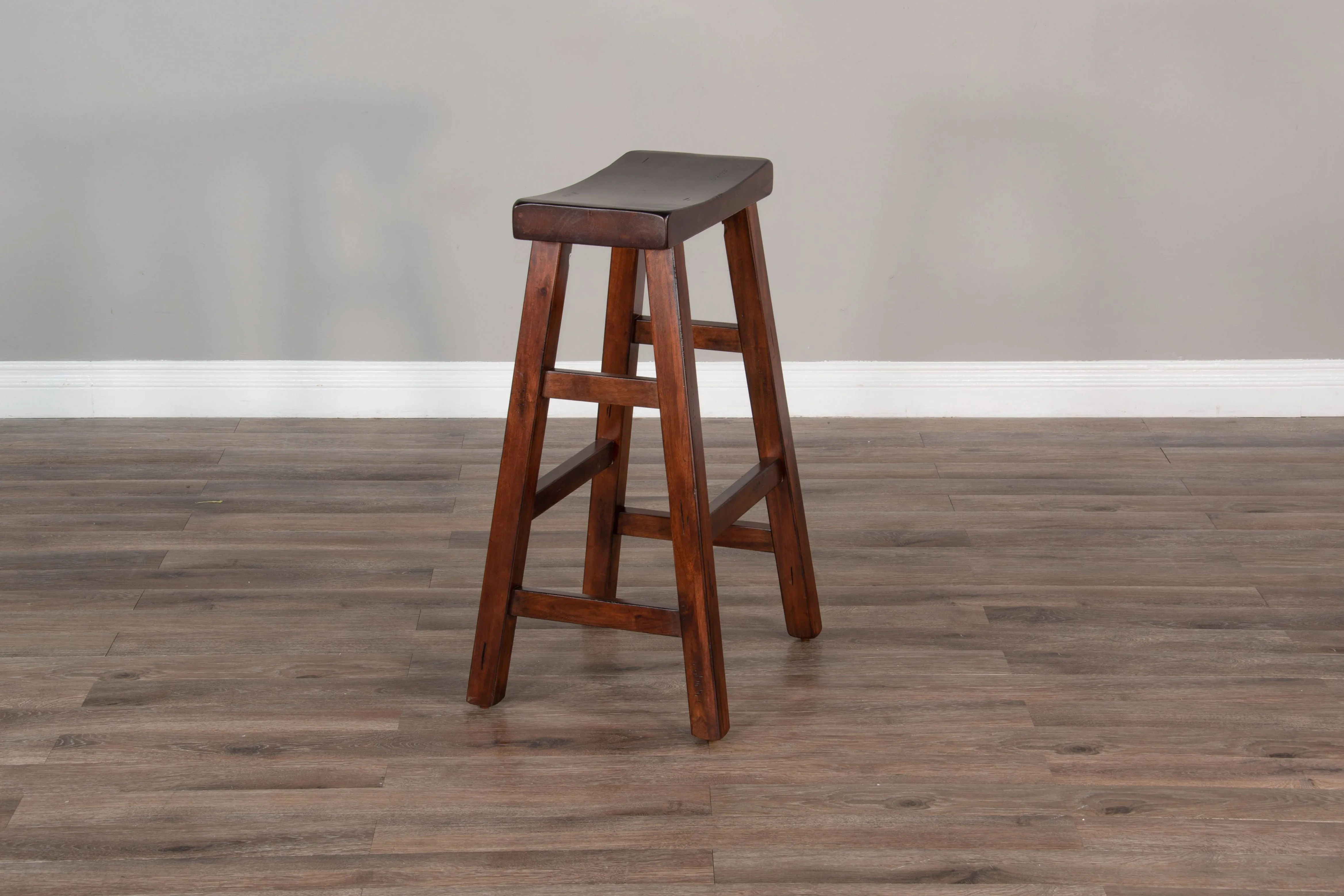 Santa Fe - Saddle Seat Stool With Wood Seat