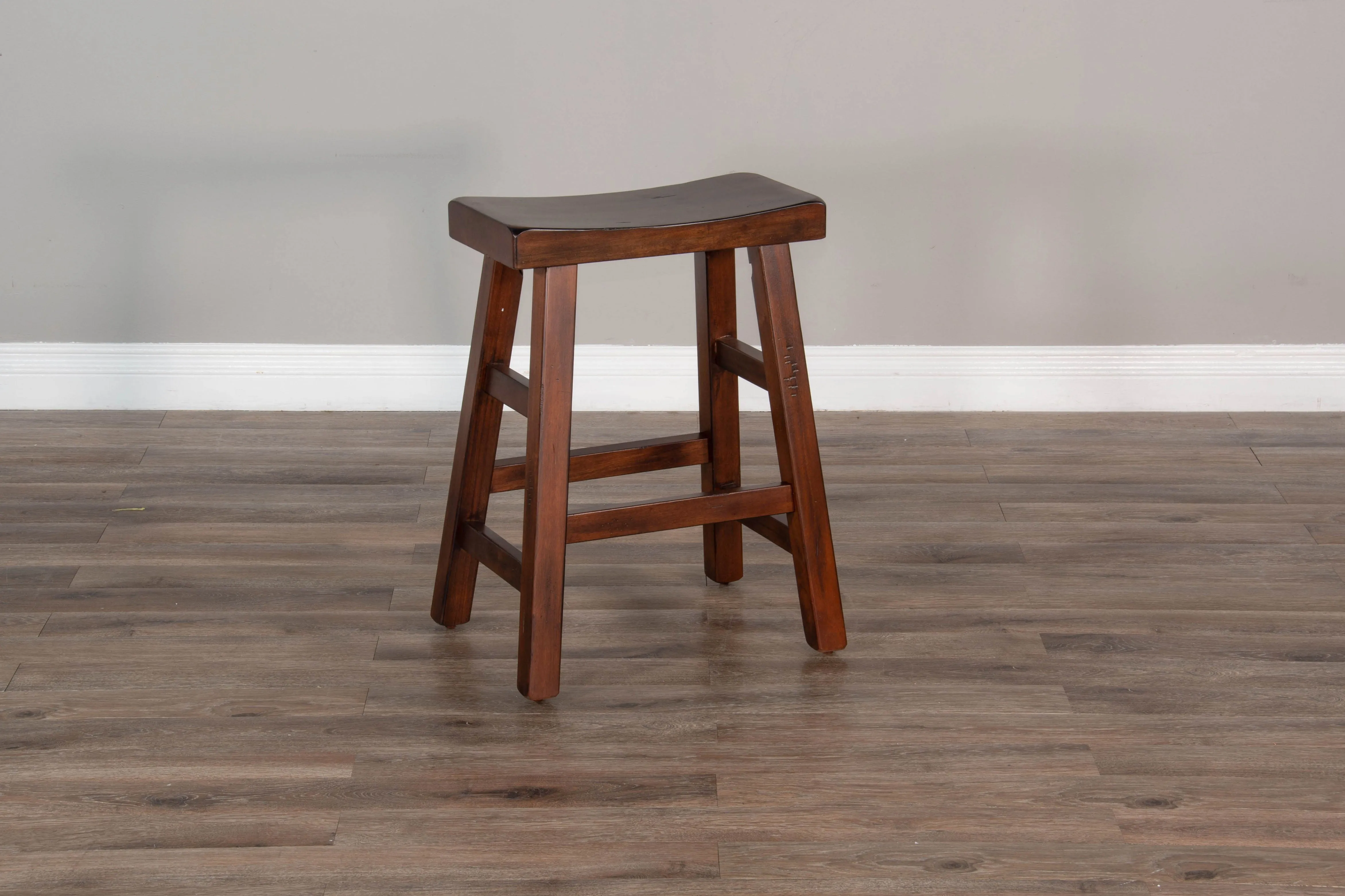 Santa Fe - Saddle Seat Stool With Wood Seat