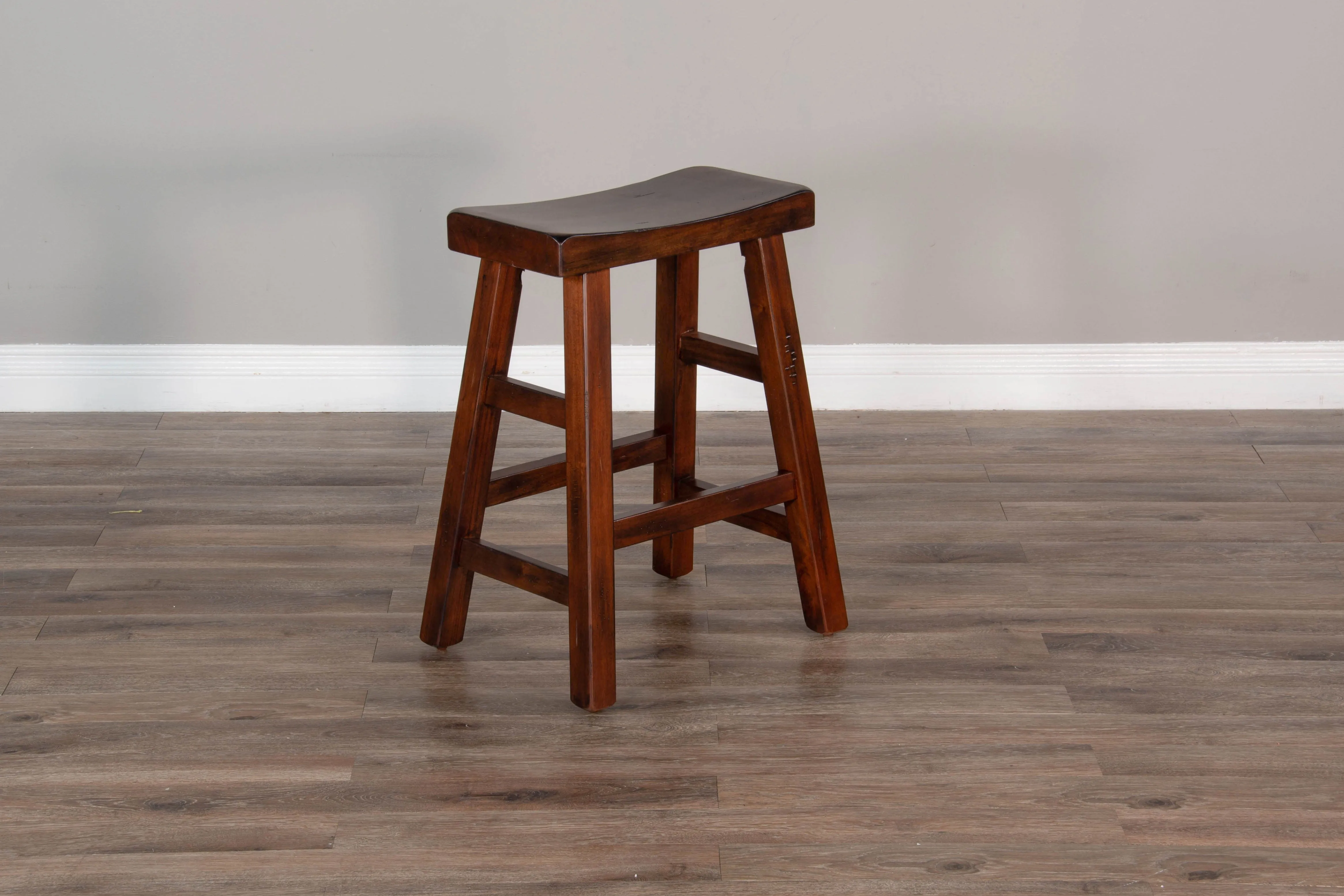 Santa Fe - Saddle Seat Stool With Wood Seat