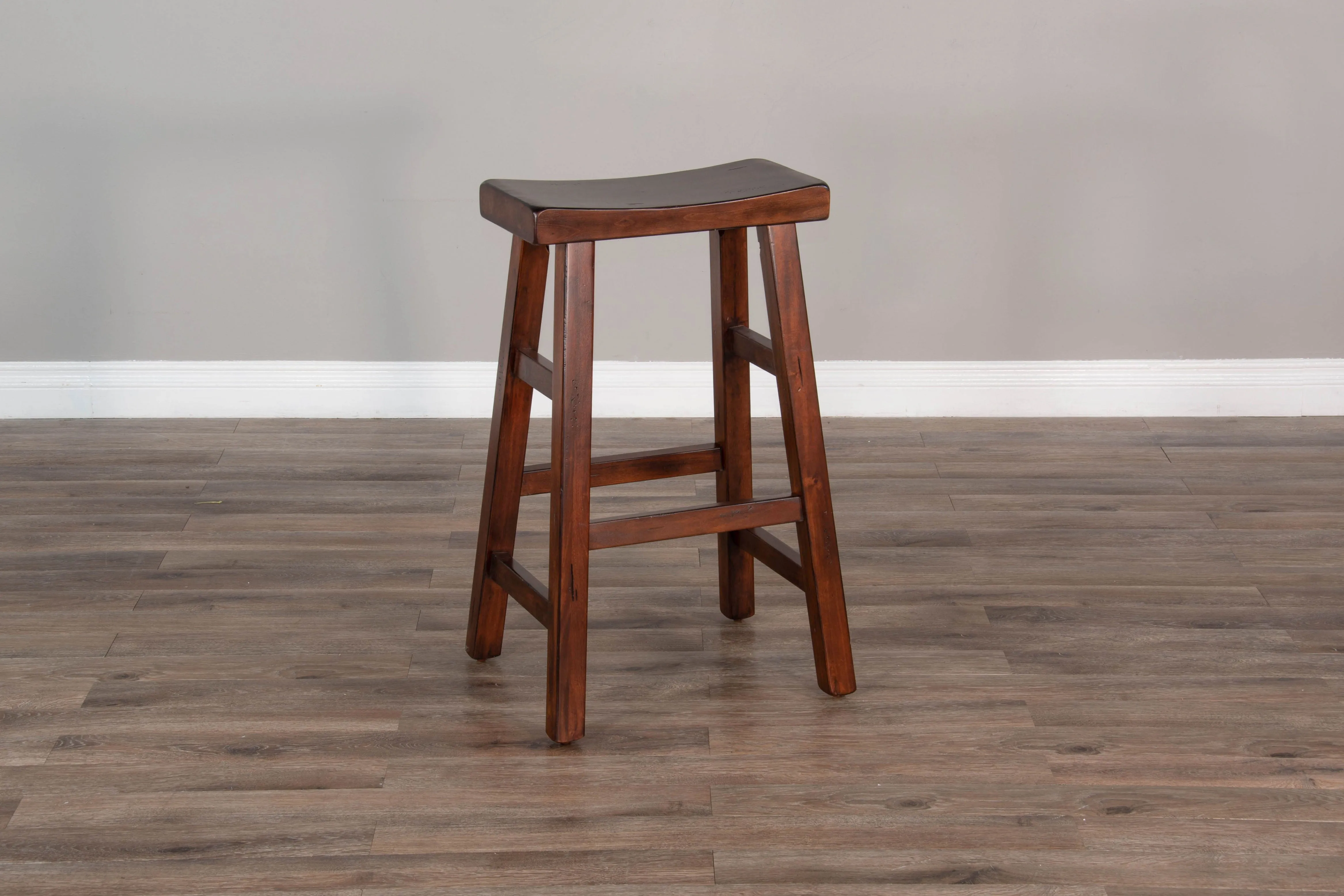 Santa Fe - Saddle Seat Stool With Wood Seat