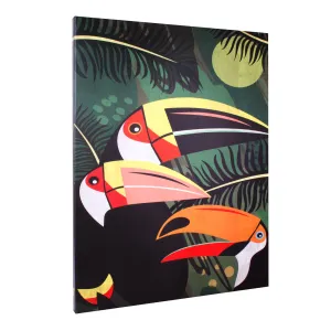 Toucan Birds Outdoor Canvas Art Print - 35x35