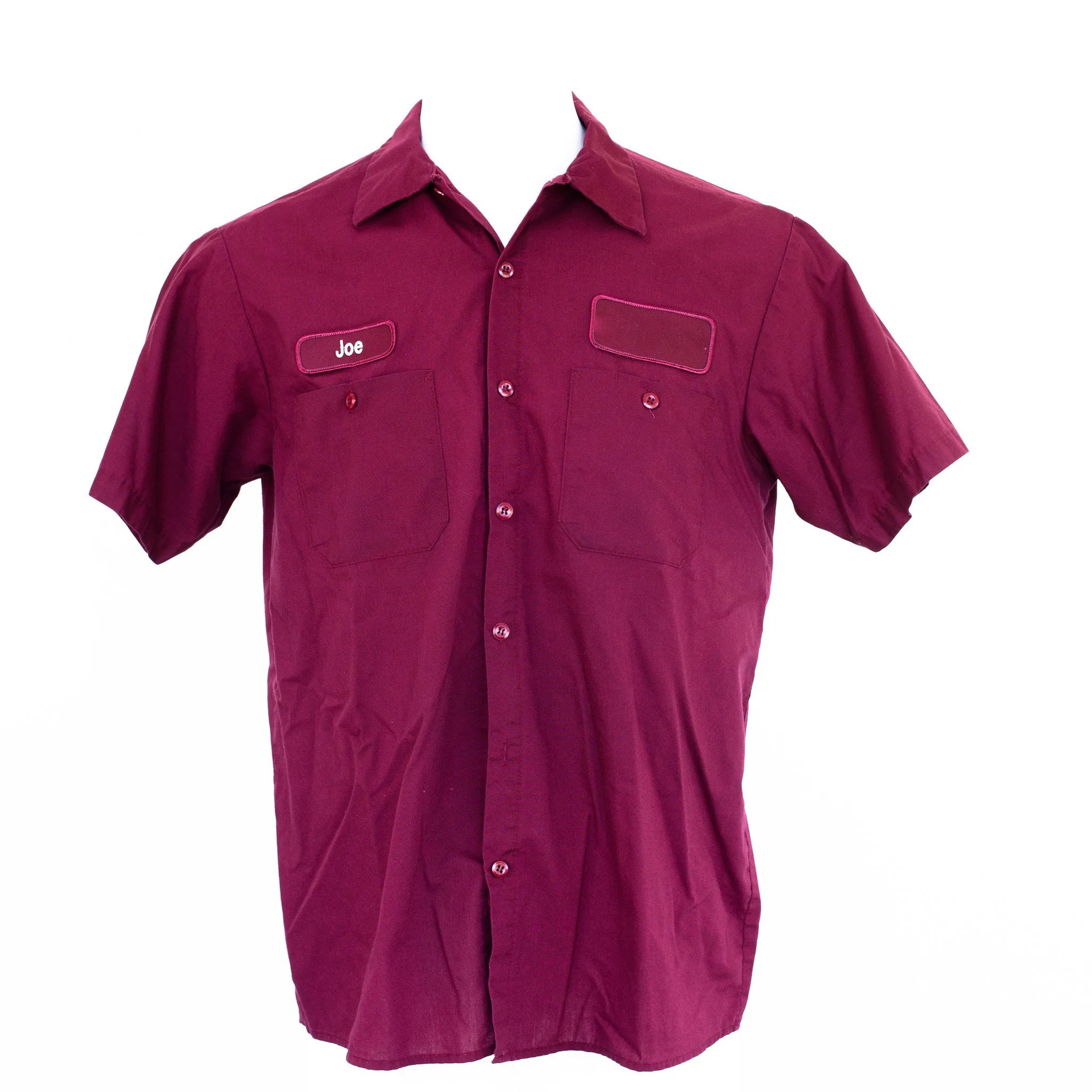 Used Standard Solid Color Work Shirt - Short Sleeve