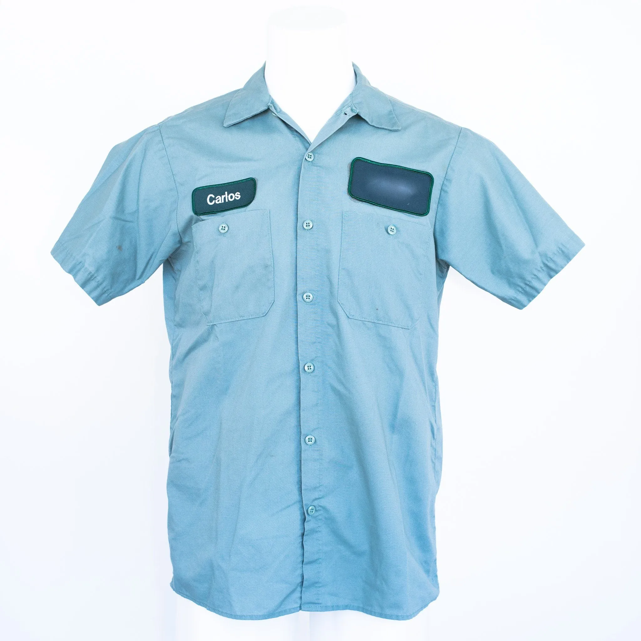 Used Standard Solid Color Work Shirt - Short Sleeve