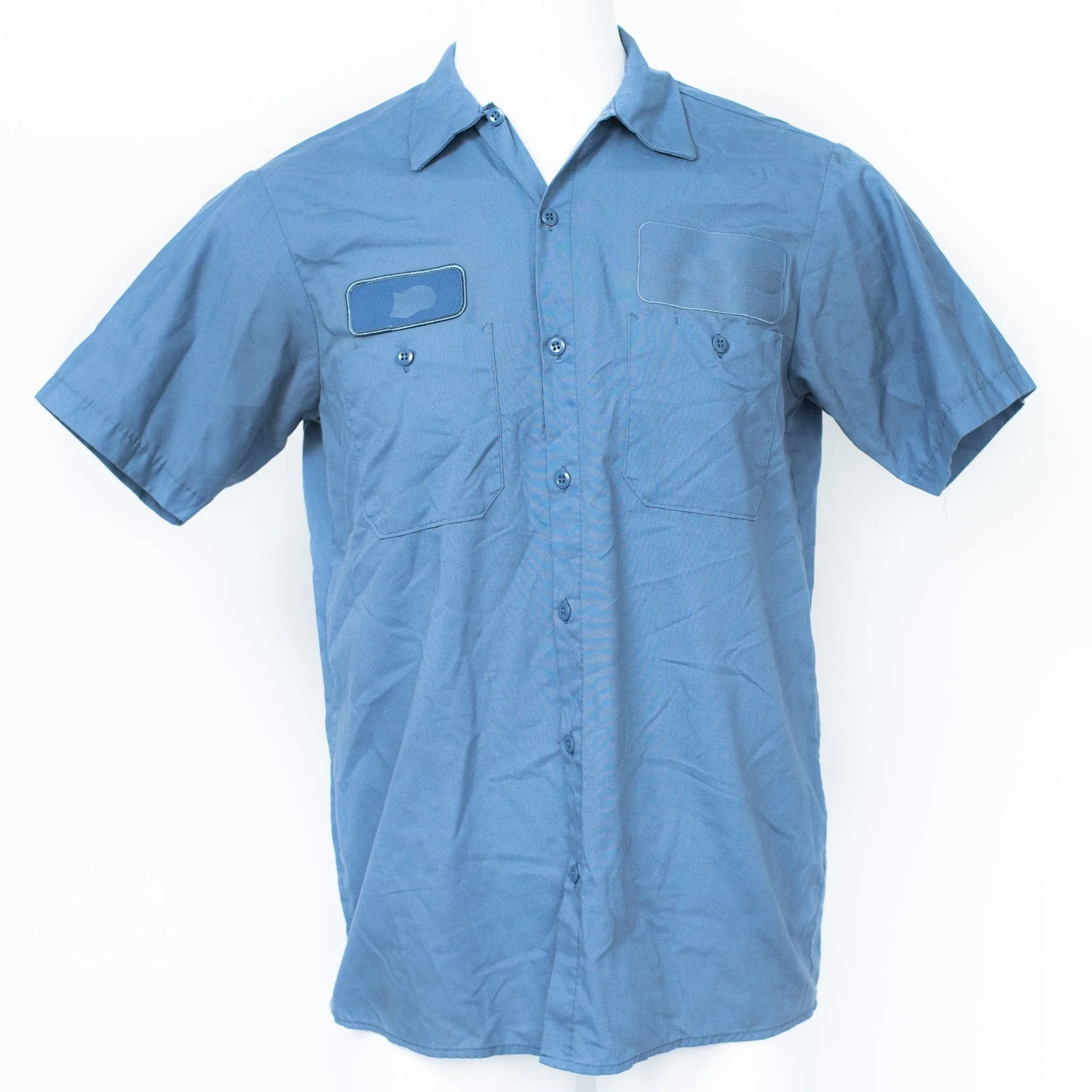 Used Standard Solid Color Work Shirt - Short Sleeve