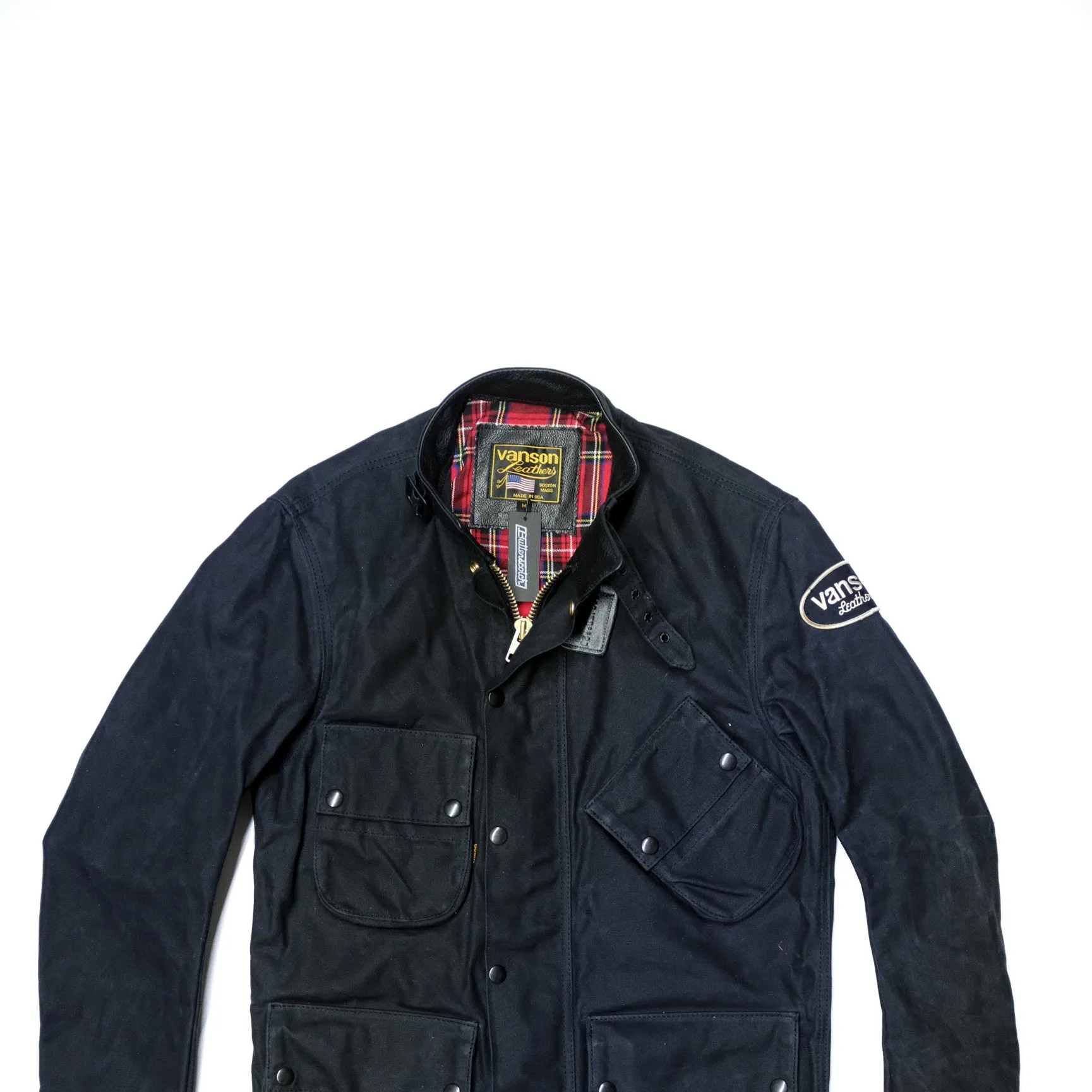 Vanson - Stormer Jacket - Black Waxed Canvas